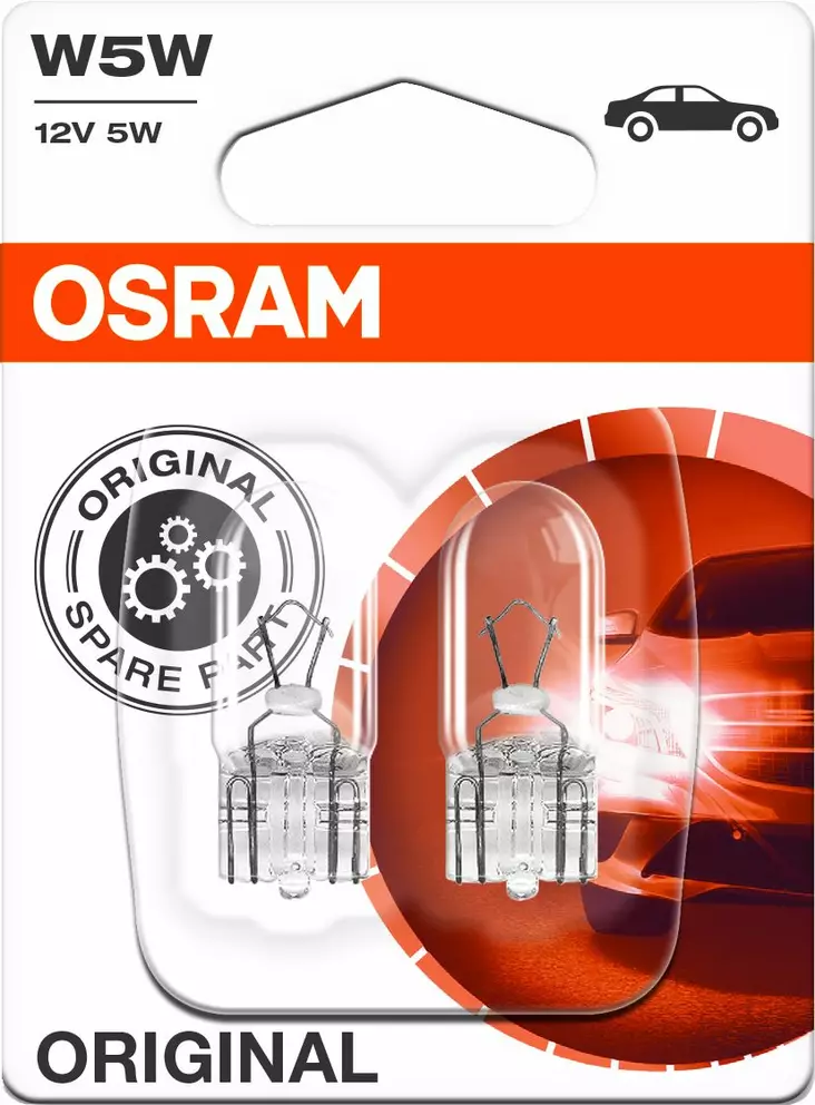 Osram Original 12V W5W pienoispolttimo 5W (pari) - Autopolttimot - 0008174 - 1