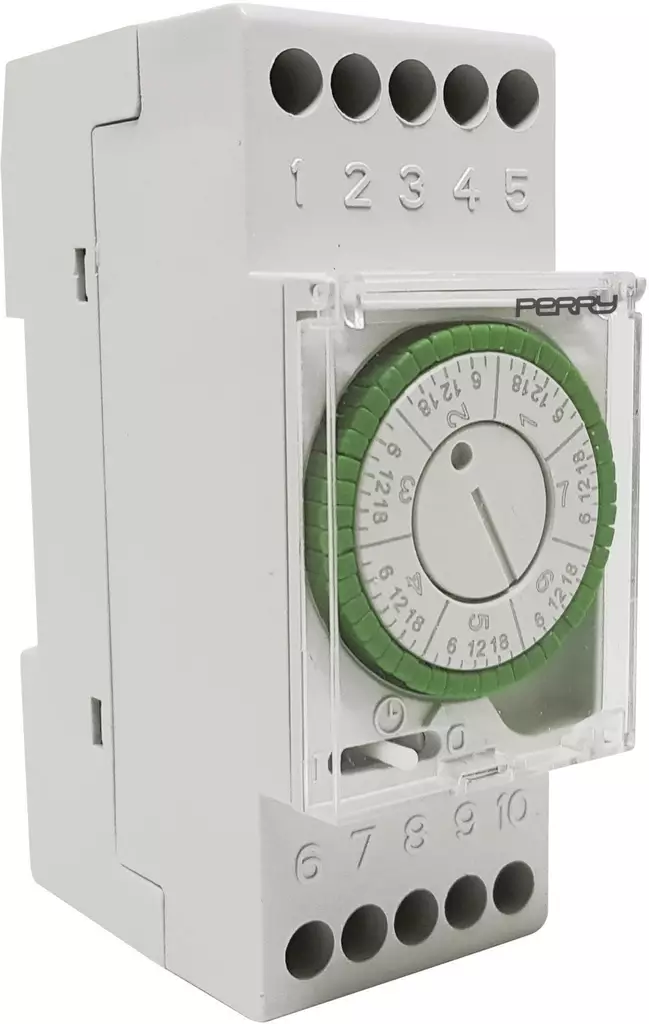 Perry viikkokello DIN-kiskoon 230V 16A 2DIN - Sulakkeet ja vikavirtasuojat - 0014824 - 1