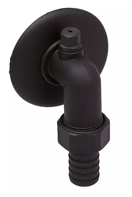 Pesukoneen poistokulma 3/4"x19mm musta - Pallo- ja kuulasulkuventtiilit - 0019484 - 4