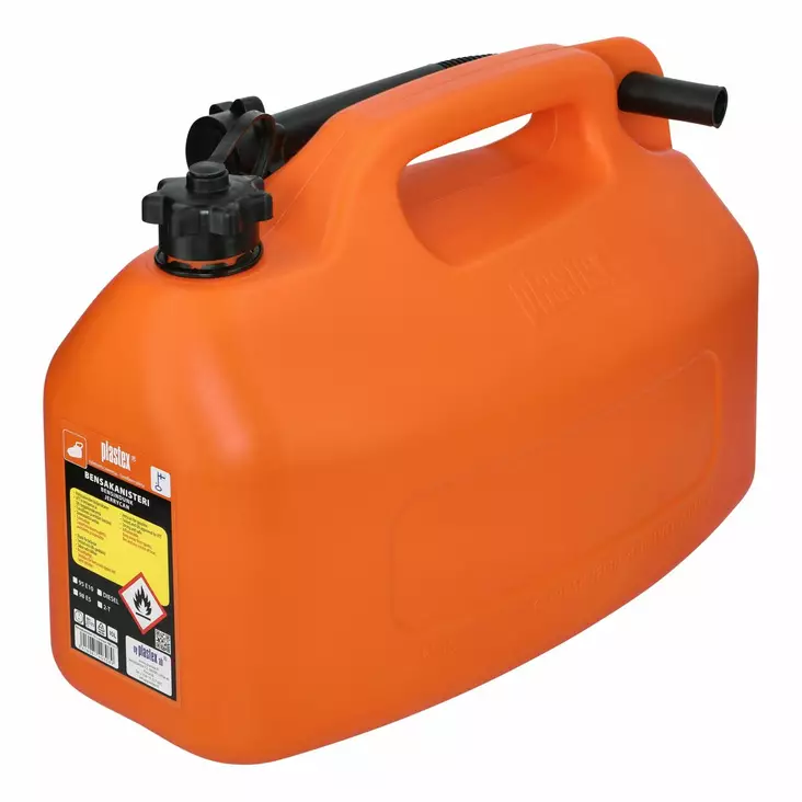 Plastex bensakanisteri 10L kaatonokalla oranssi - Polttoainekanisterit - 0021764 - 1
