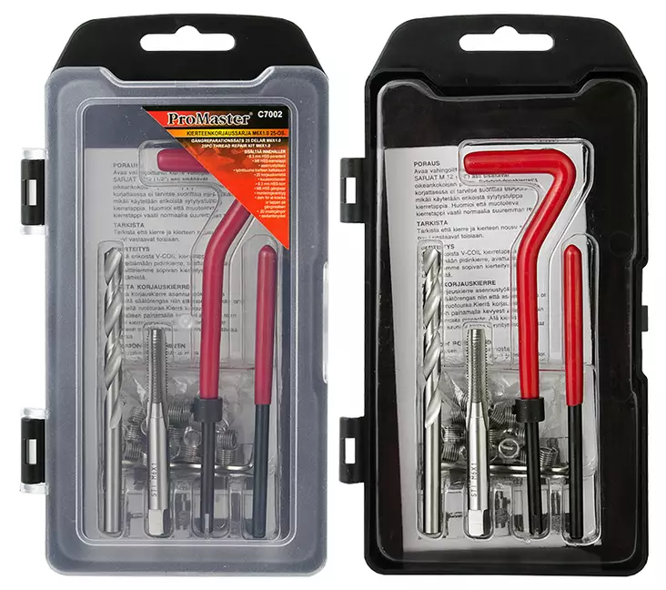 Promaster kierteenkorjaussarja M6x1.0mm 25-os. - Kierretyökalusarjat - 0006214 - 1