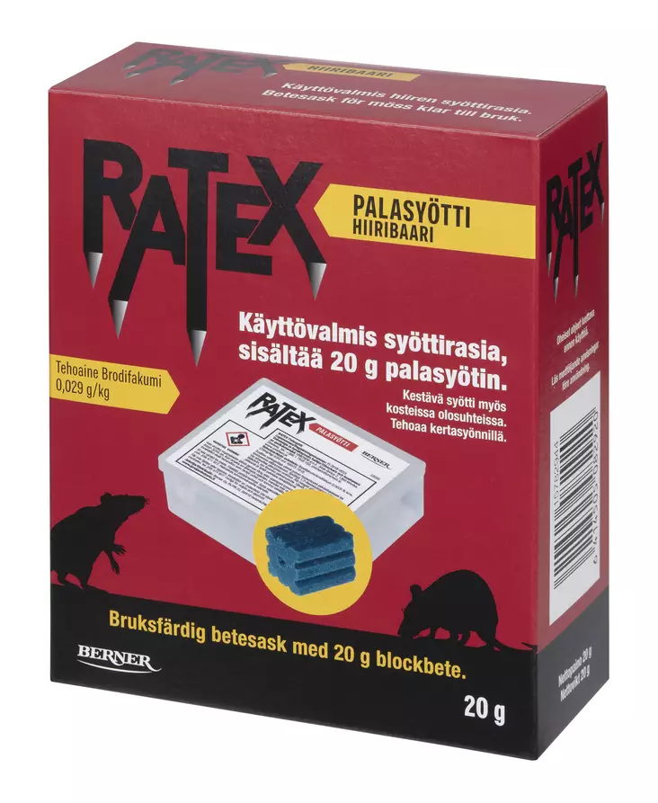 Ratex Syöttirasia 20g pala - Tuhoeläinten torjunta - 0011544 - 1