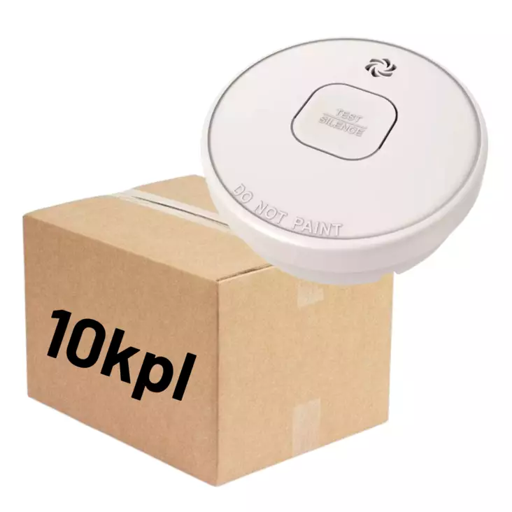 SafeMate Palovaroitin optinen 10v akulla LTK 10kpl - Palovaroittimet ja muut varoittimet - 0018864 - 1