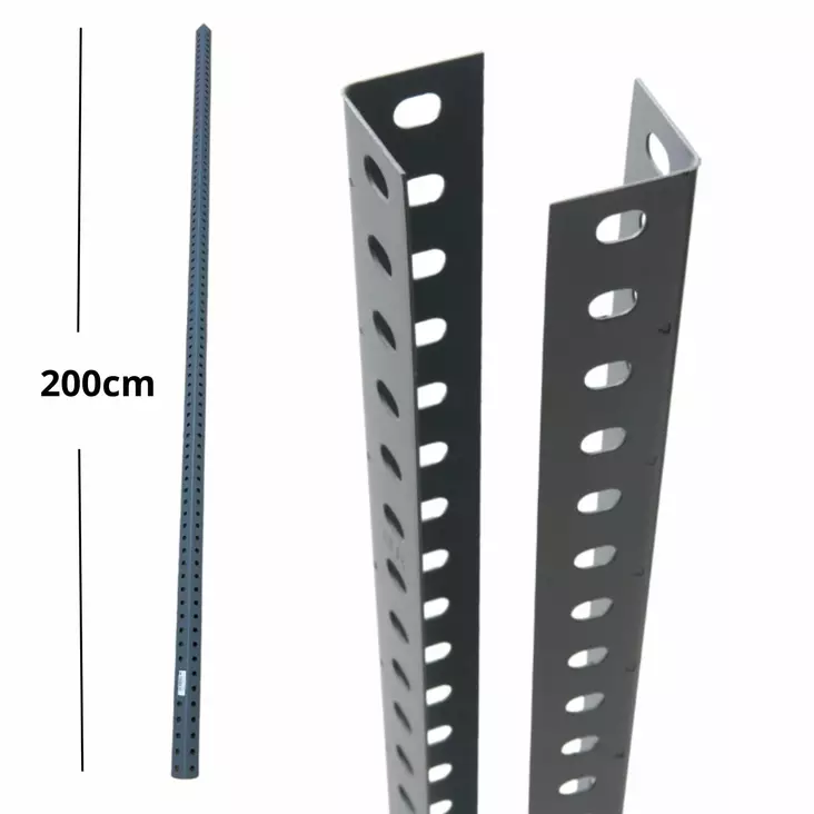 Shelving Hyllytolppa 200cm teräs harmaa - Varastohyllyt - 0016414 - 1