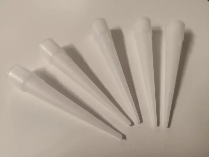 Silikonipatruunan varasuuttimet 5kpl - Silikonipuristimet ja uretaanipistoolit - 0015484 - 1