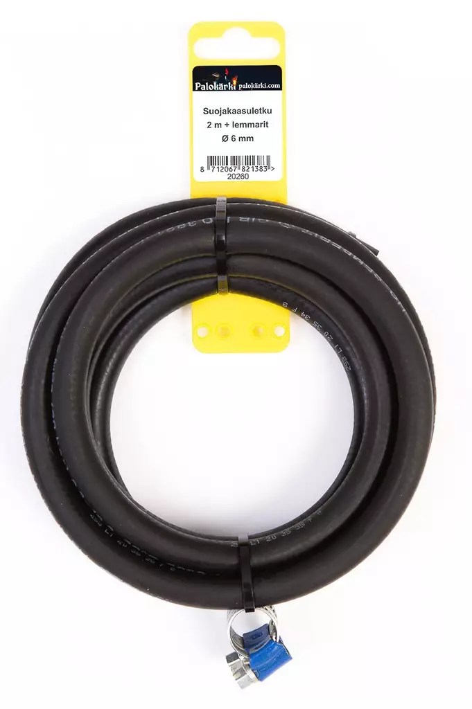 Suojakaasuletku 2m, Ø6 mm + klemmarit - Hitsaustarvikkeet - 0014904 - 2