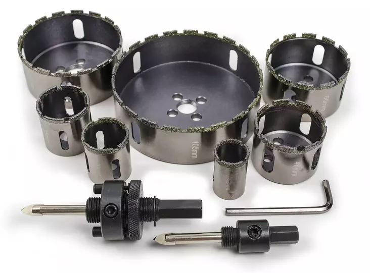 Tamo timanttireikäsaha sarja 10-os - Timanttikuppiterät - 0002914 - 1