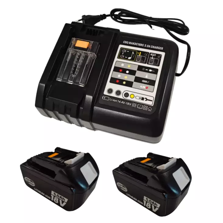 Tarvike starttipakkaus 2x5Ah + laturi - Työkaluakut ja -laturit - 0020104 - 1