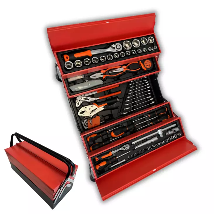 Työkalupakki työkaluilla 85-osaa - Hylsy- ja työkalusarjat - 0018384 - 1