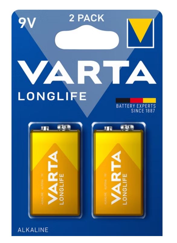 Varta Longlife 9V paristo 2kpl - Alkaliparistot - 0012644 - 1