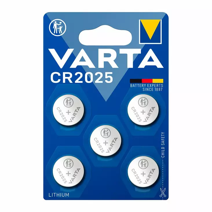 Varta nappiparisto CR2025 5kpl - Nappiparistot - 0012654 - 1