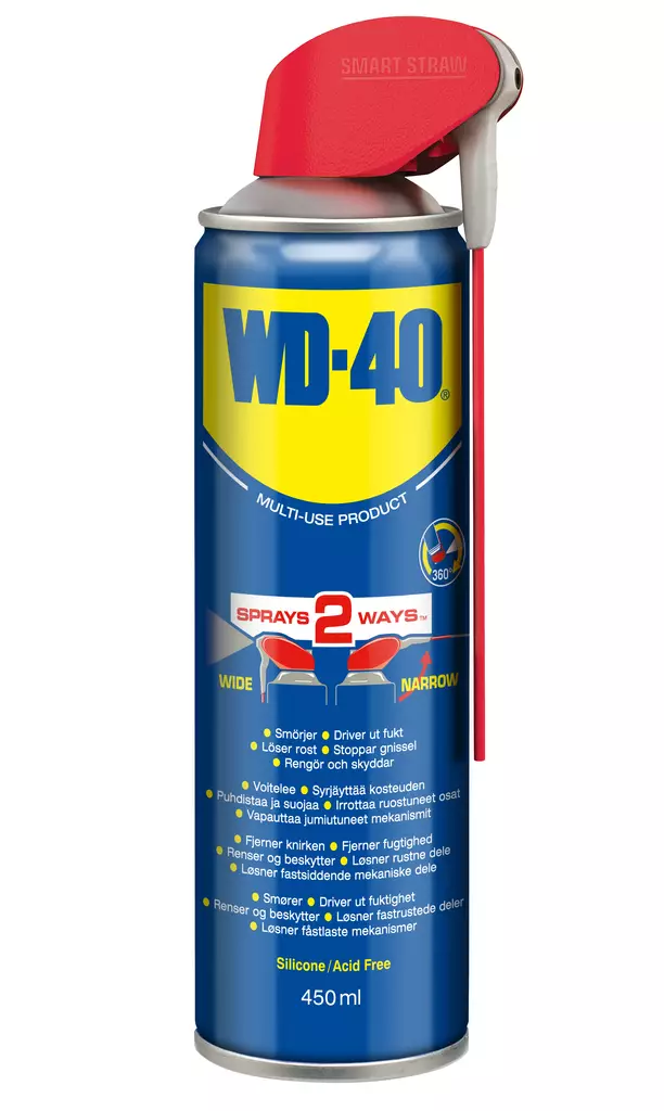 WD-40 Monitoimiöljy, smart straw 450ml - Voiteluaineet - 0011484 - 1