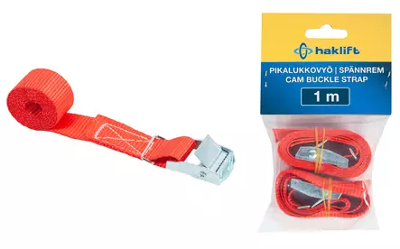 Haklift pikalukkovyö 1m nauha 25mm punainen 2kpl - Pikalukkovyöt ja sidontavälineet - 0003375 - 1