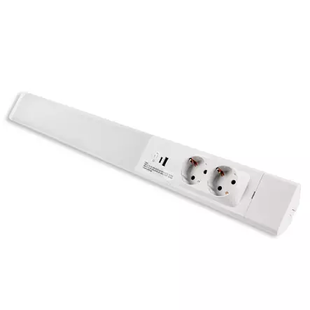 Led Energie Työpistevalaisin USB-porteilla 18W 1750lm 4000K 600mm, 2 x pistorasia - Työpistevalaisimet - 0022465 - 1