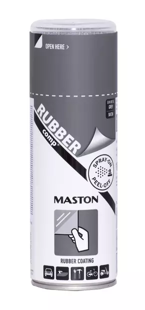 Maston kumimaalispray RUBBERcomp Metallinharmaa 400ml - Spraymaalit - 0000155 - 1