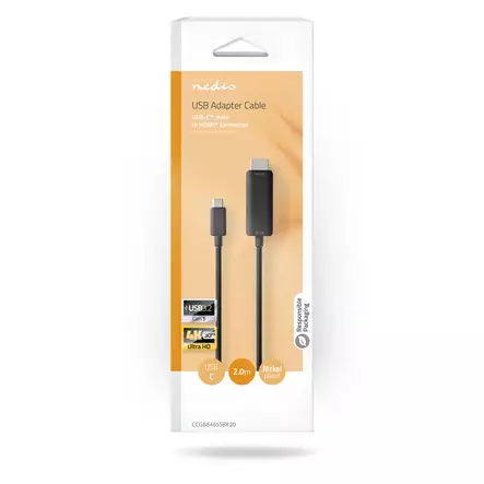 Nedis USB kaapeli 3.2 USB Type-C uros-HDMI liitin 2.00m - Tietokonetarvikkeet - 0007075 - 2