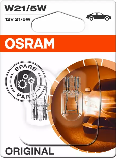 Osram Original 12V W21/5W pienoispolttimo 21/5W (pari) - Autopolttimot - 0008185 - 1