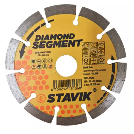 Stavik timanttilaikka 125mm segmentti - Timanttilaikat - 0020245 - 1