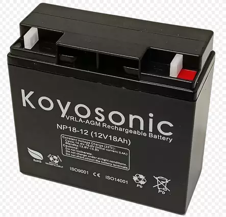 Suljettu lyijyakku/18Ah 182x77x168/L3/-+ - Pienkoneakut - 0014225 - 1