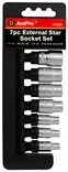 Amrox E-torx hylsysarja 1/4" + 3/8" 7-os. - Hylsy- ja työkalusarjat - 0005565 - 1