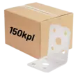 Kulmalevy 50x50x35mm valkoinen 150kpl (LTK) - Kulmalevyt - 0022385 - 1