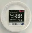 Rosa Lautanen 18cm, valkoinen 50kpl, Biohajoava - Kertakäyttöastiat - 0012335 - 1