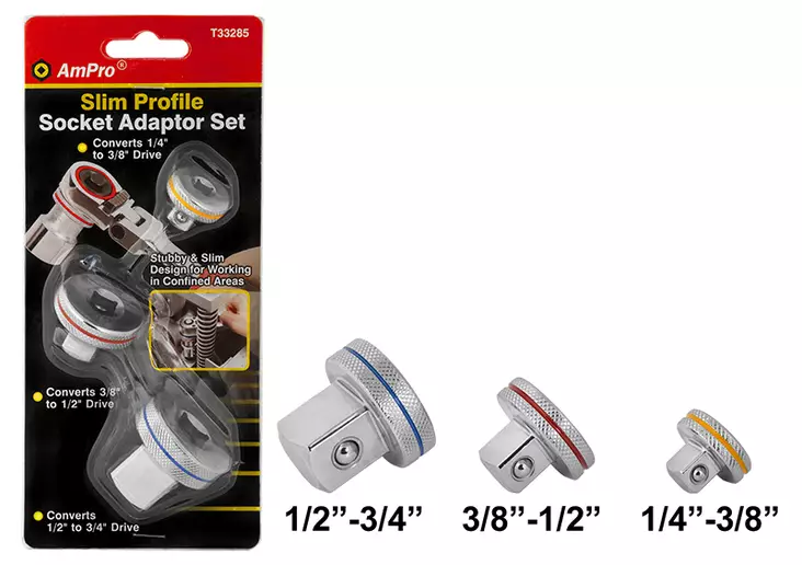 Ampro adapterisarja 3-os. - Jatkovarret ja niveljatkot - 0005605 - 1