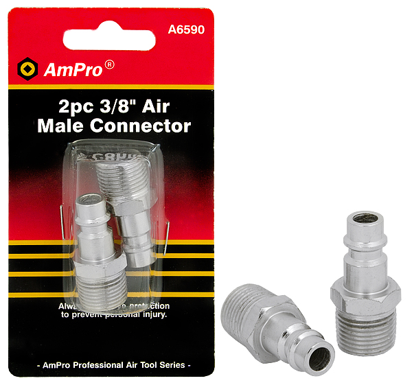 Ampro PI liitin 3/8" UK 2kpl - Paineilmaliittimet - 0006255 - 1