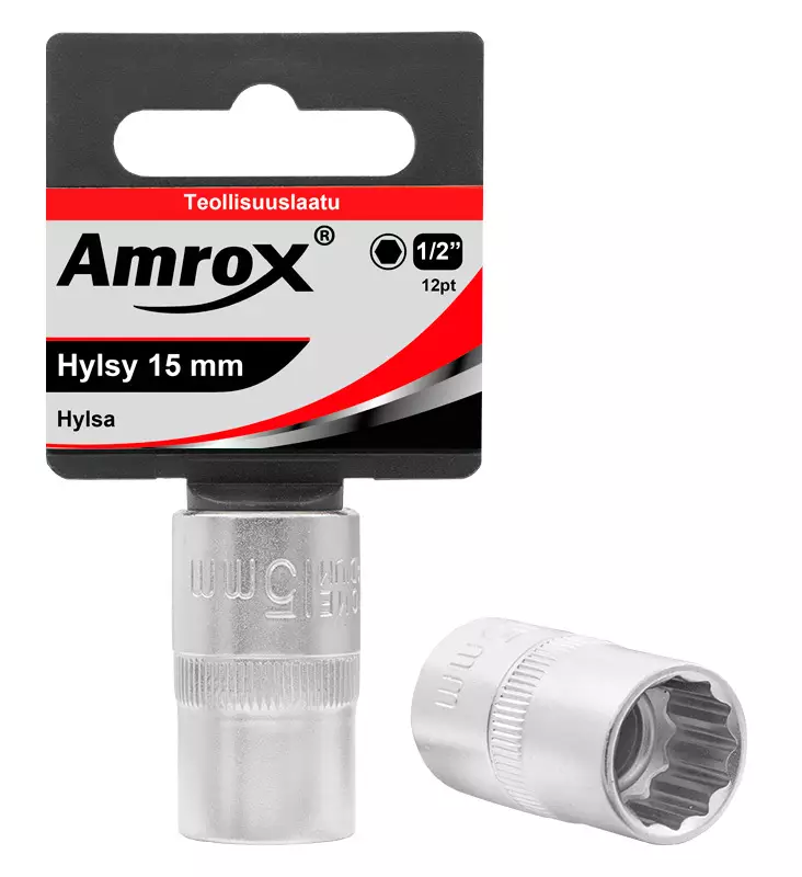 Amrox hylsy 12PT 1/2" 8mm - Hylsyt - 0005385 - 1