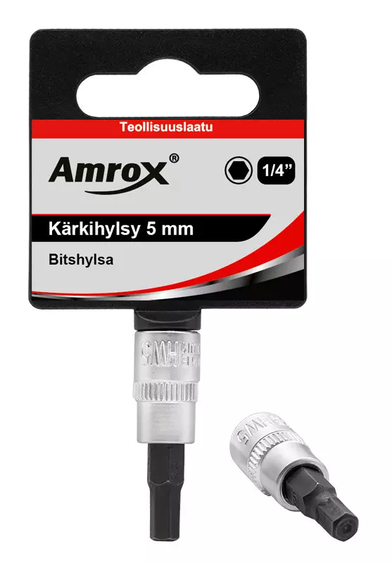 Amrox kuusiokärkihylsy 1/4" 3mm - Hylsyt - 0005225 - 1