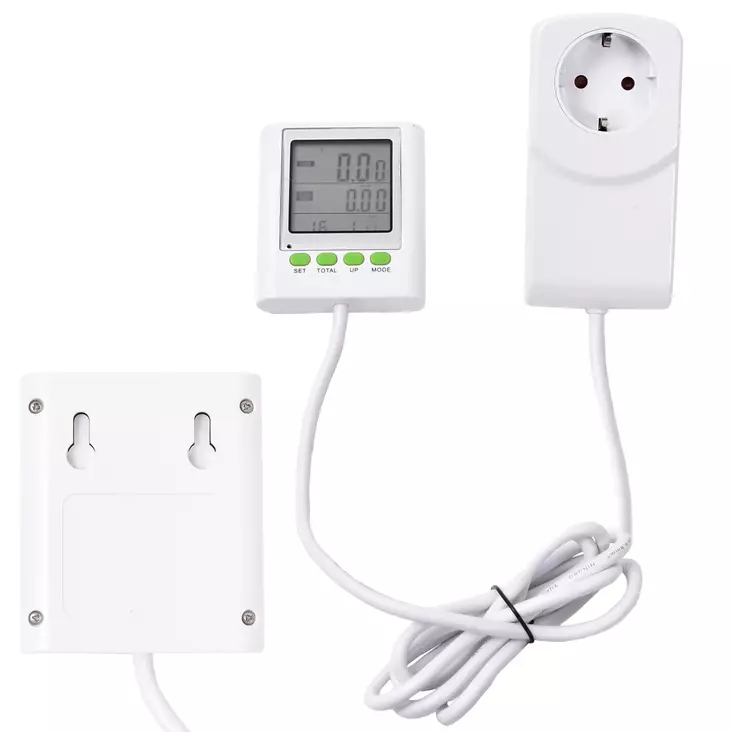 Axxel sähkönkulutusmittari näytöllä 1,5m johto - Kulutusmittarit - 0009235 - 1