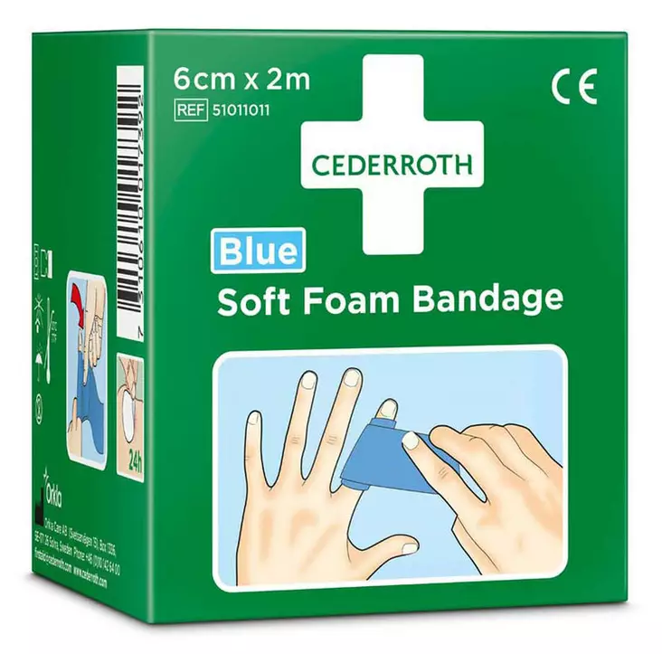 Cederroth Soft laastari sininen 6cm x 2m - Ensiaputarvikkeet - 0014315 - 1