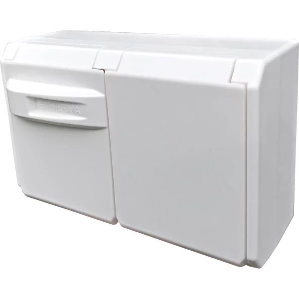 Etherma VISU IP44 PLUGIN vikavirtasuojattu pintapistorasia 2-os - Pinta-asennus rasiat ja kytkimet - 0014045 - 4