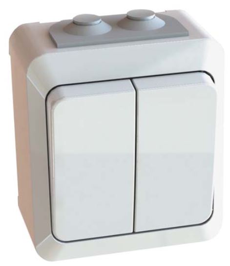 Etman pintakytkin 5 RVT - Pinta-asennus rasiat ja kytkimet - 0009925 - 1