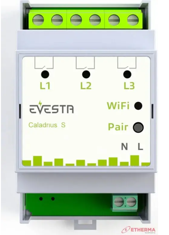 Evesta pörssisähkö rele 3x16A ohjelmoitava Caladrius S-Wifi - Sulakkeet ja vikavirtasuojat - 0017765 - 1