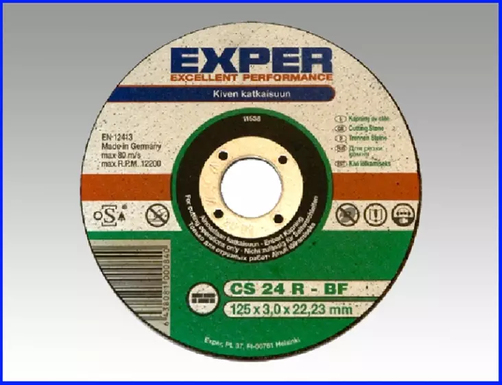 Exper Katkaisulaikka kivelle 125x3,0mm CS24R - Hiomalaikat - 0003535 - 1
