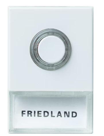 Friedland ovikellopainike valkoinen D723W - Muut sähköasennustarvikkeet - 0007525 - 1