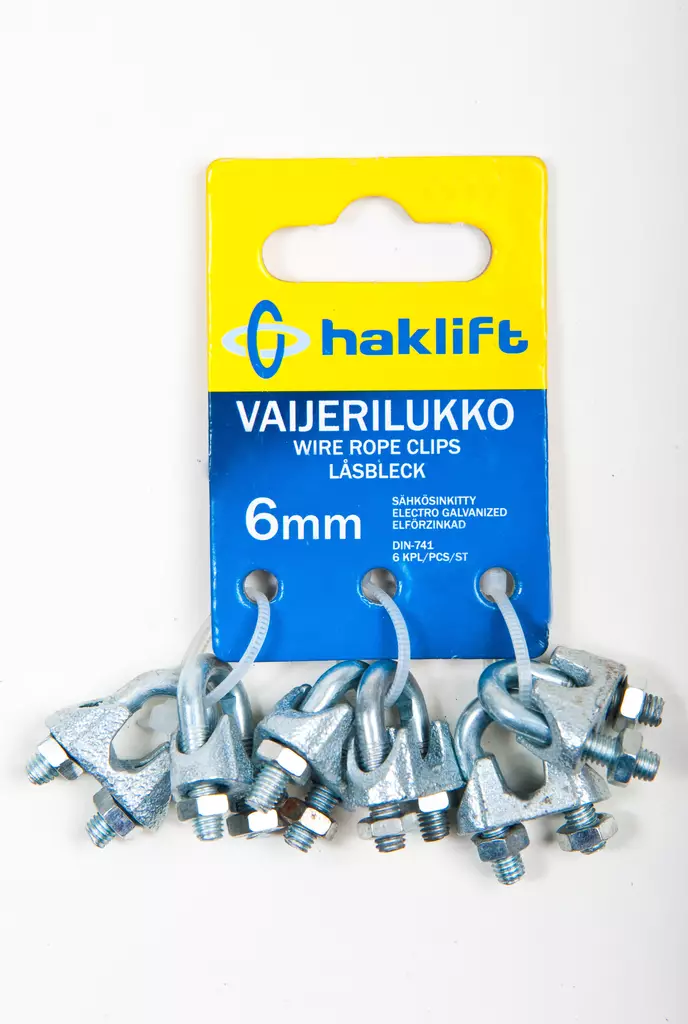 Haklift vaijerilukko 6mm 6kpl - Vaijerit ja vaijeritarvikkeet - 0003335 - 1