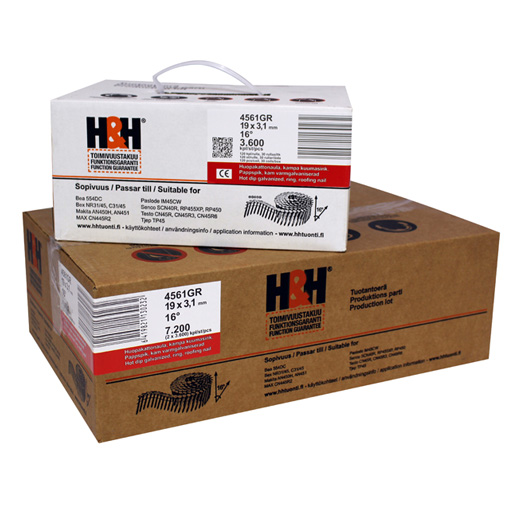 H&H huopakattonaula 3,1x19mm 3600kpl KS - Huopakattonaulat - 0000815 - 1