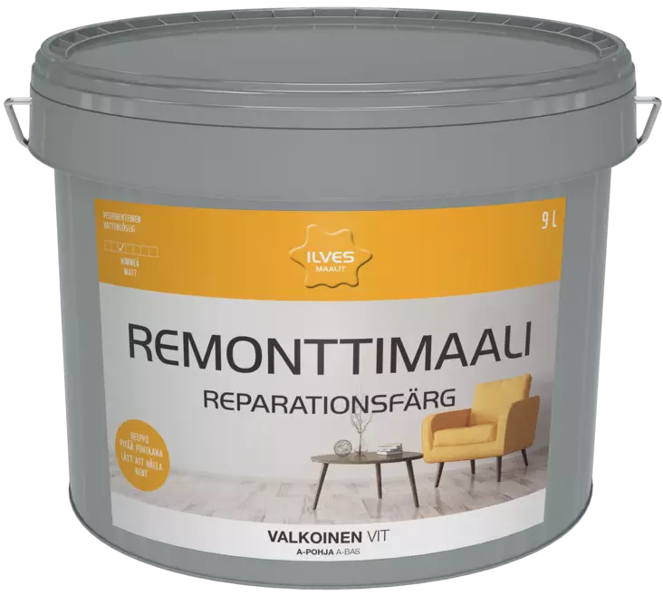 Ilves Remonttimaali A-pohja valkoinen 9L - Sisämaalit - 0007295 - 1