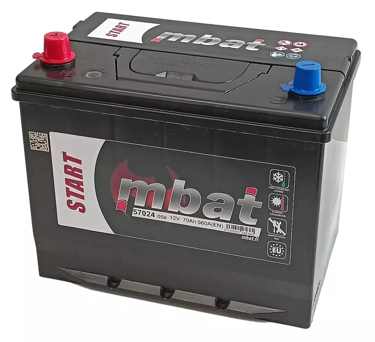 Käynnistysakku/70Ah/560A 260x172x222/B1/+ - - Käynnistysakut - 0014205 - 1