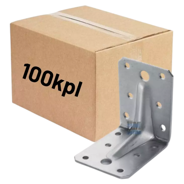 Kulmalevy RST A2 70x70x55x2,5mm vahvistettu 100kpl (LTK) - Kulmalevyt - 0022375 - 1