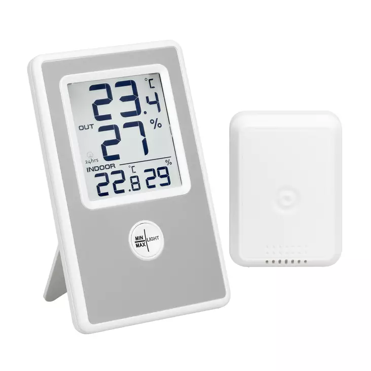 Langaton lämpö- ja kosteusmittari taustavalolla - Sääasemat ja lämpömittarit - 0017635 - 1