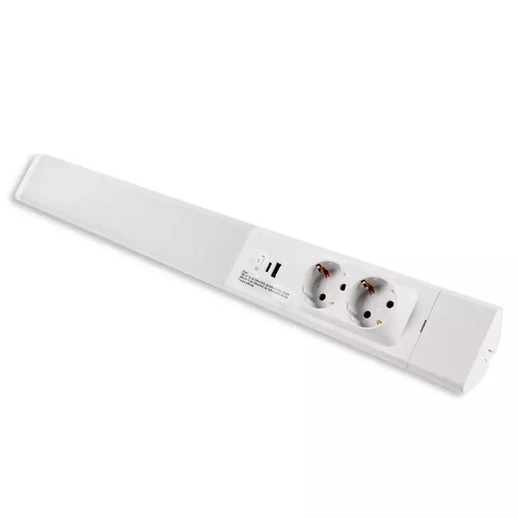 Led Energie Työpistevalaisin USB-porteilla 18W 1750lm 4000K 600mm, 2 x pistorasia - Työpistevalaisimet - 0022465 - 1