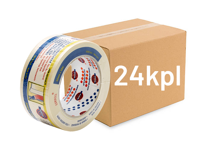 Maalarinteippi 50mmx50m LAATIKKO (24kpl) - Maalarinteipit - 0014835 - 1