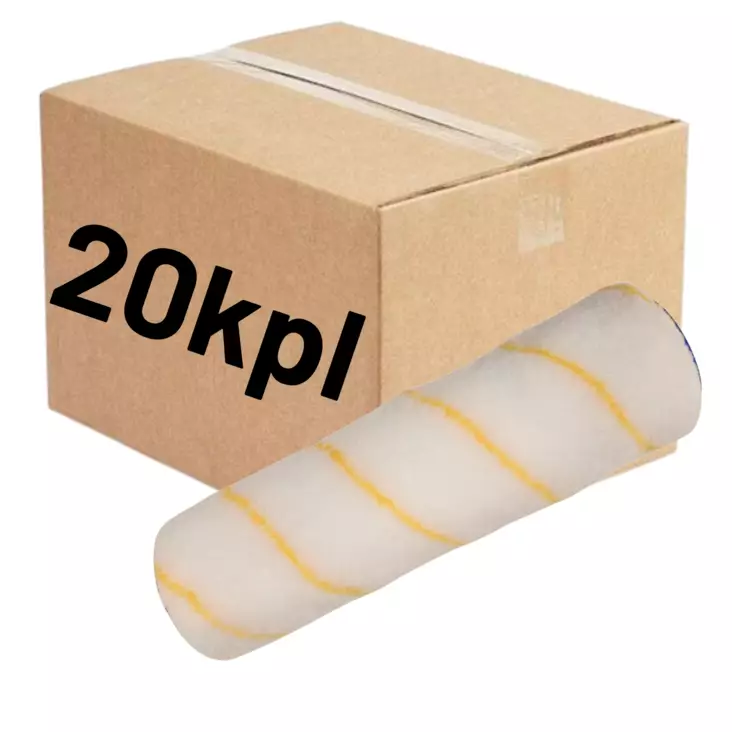 Maalitela keltaraita 230mm 20kpl Laatikko - Maalitelat ja jatkovarret - 0020285 - 1