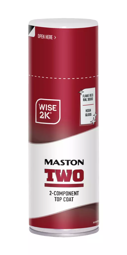 Maston spraymaali 2K Two Tulenpunainen RAL3000 400ml - Spraymaalit - 0000105 - 1