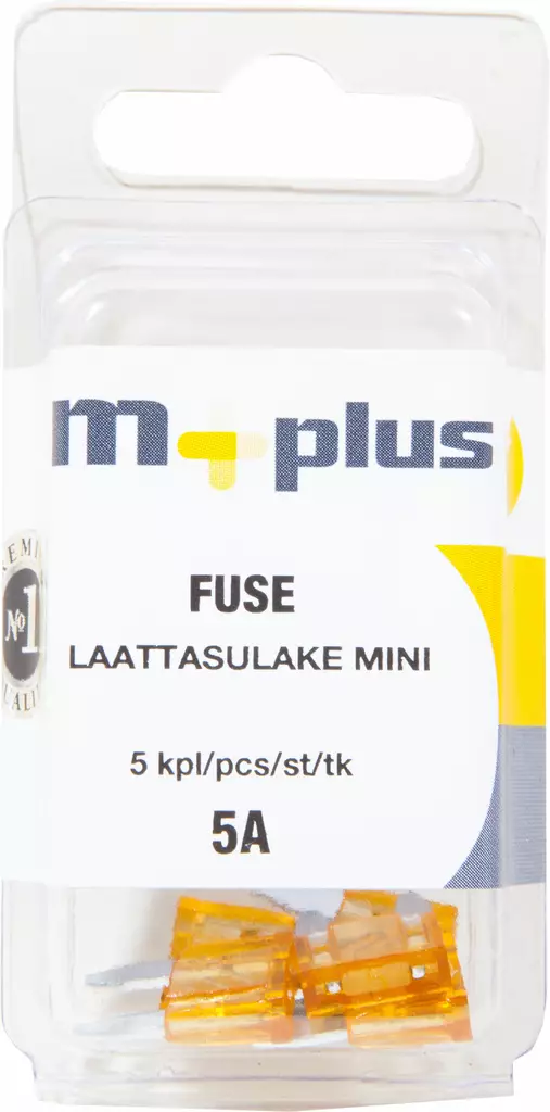 M+ MINI laattasulake 5 A oranssi 5kpl - Sulakkeet ja rasiat - 0008255 - 1