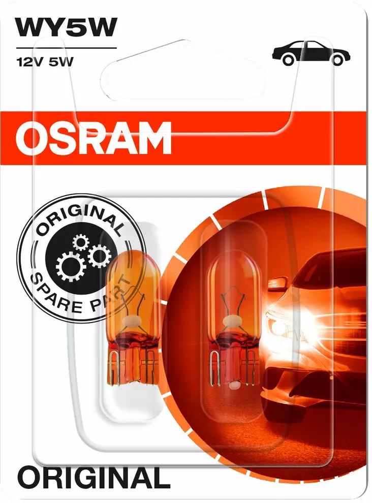 Osram Original 12V WY5W pienoispolttimo 5W (pari) - Autopolttimot - 0008175 - 1