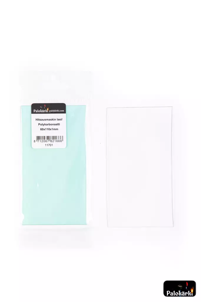 Palokärki Hitsausmaskin lasi / Polykarbonaatti 60x110x1mm - Hitsausmaskit ja hitsaajan varusteet - 0022175 - 1